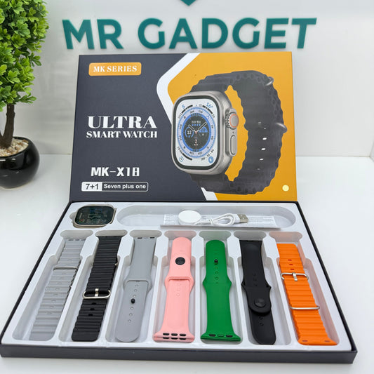 MK-X18 Ultra Smart Watch Bluetooth Calling | Fitness Tracker | 7+1 Multi-Function | Stylish Rugged Design | Compatible with Android & iOS