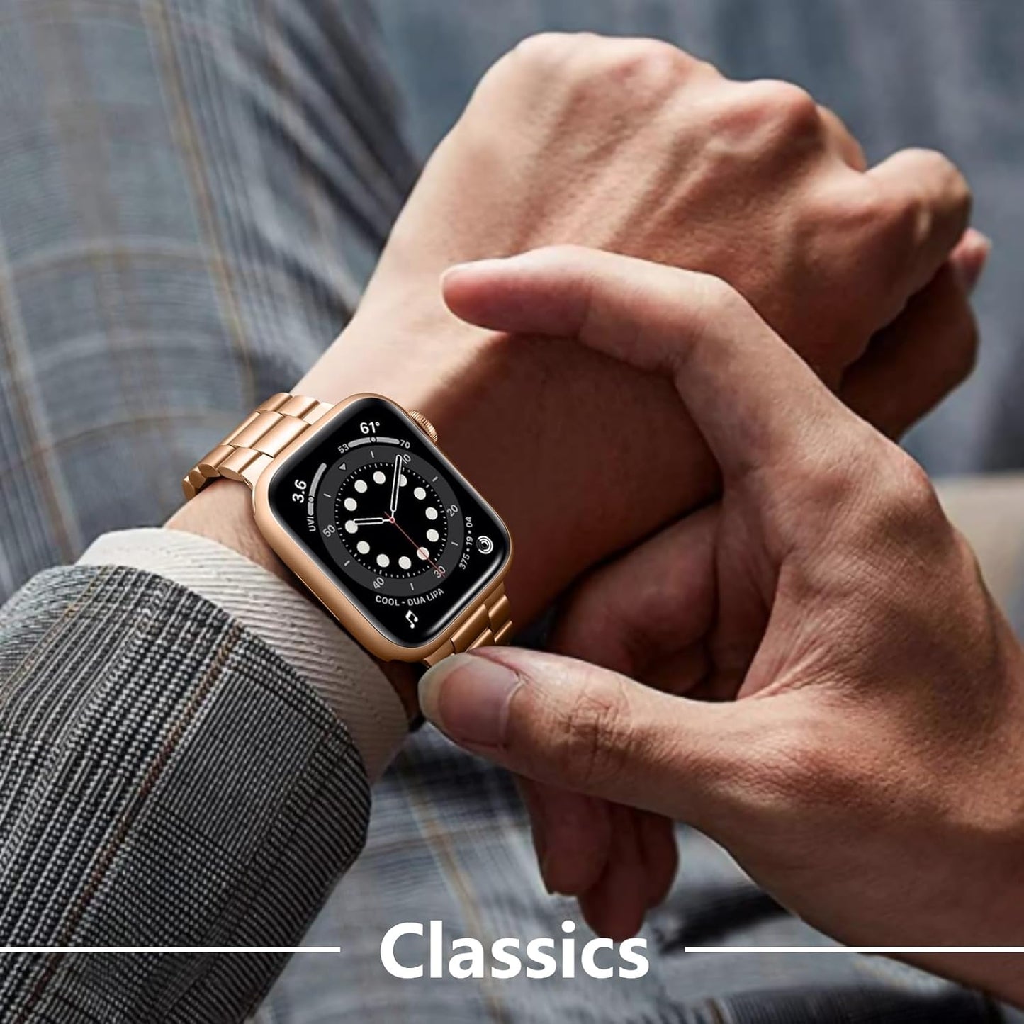 New Model Series X Smartwatch with Premium Metal Chain(allow to open parcel)