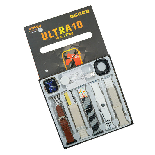 Ultra 10 Smart Watch With 10 Straps and Free Watch Protector