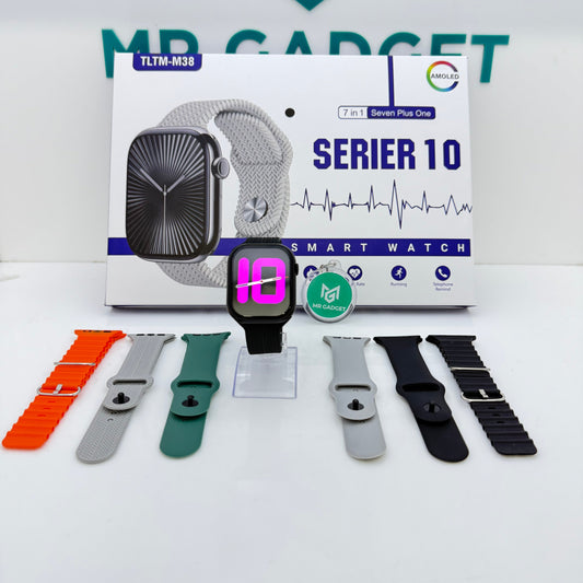 Series 10 Smart Watch With Seven Straps , Amoled Display (TLTM- M38)