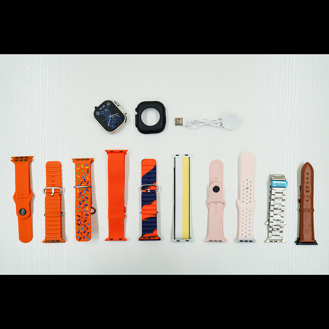 Ultra 10 Smart Watch With 10 Straps and Free Watch Protector